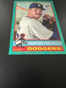 2025 Topps Heritage Aqua Chrome Sparkle Hunter Feduccia #277 Rookie Card (RC) - Picture 1 of 2