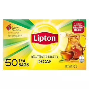 Black Tea Bags, Decaffeinated, 50 Ct - Picture 1 of 12