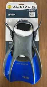 US DIVERS TREK FINS SMALL, ELECTRIC BLUE *Ladies Sz S - Picture 1 of 3