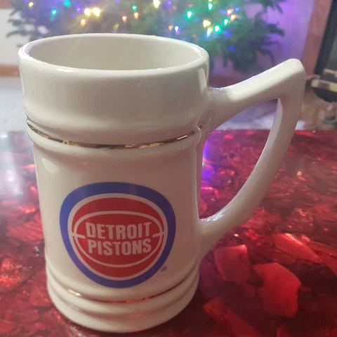 DETROIT PISTONS NBA CERAMIC STEIN VINTAGE BEER MUG HUNTER MANUFACTURING GROUP Cover