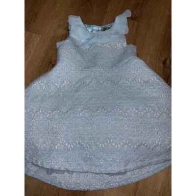 Vestido OshKosh Azul Plata Encaje Botones Brillantes 3T Foto 1 de 4