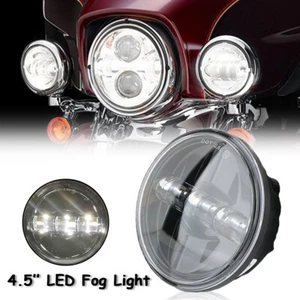 Universal 4.5'' Inch LED Auxiliary Passing Fog Light Lamp For Harley Motorcycle - Picture 1 of 8