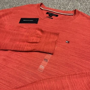 NWT Tommy Hilfiger Men's Essential Linen/Cotton Sweater Size(2XL) Blasting Berry - Picture 1 of 9