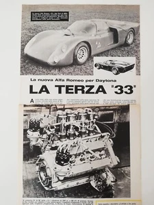 Clipping Ritaglio Articolo 1968 ALFA ROMEO 33 La Nuova Alfa per Daytona - Foto 1 di 1