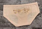 NWT AMERICAN EAGLE AERIE SMALL ROSE GOLD LOGO BOY BRIEF PANTIES