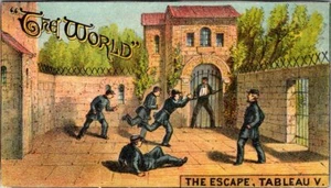 c1880s Bangor Opera House Advertising "The World" Act 5 "Escape" Victorian Card - Picture 1 of 2