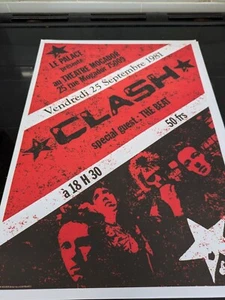 The Clash Live At Theatre Mogador   1981 Gig Poster - Picture 1 of 1