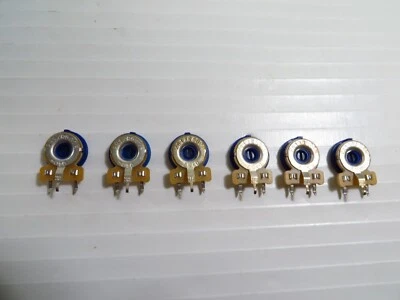 6 PACK CTS 201XR502B 5K OHM, 0.25W, Tolerance ±20% THUMB WHEEL TRIM RESISTOR - Image 1 of 3