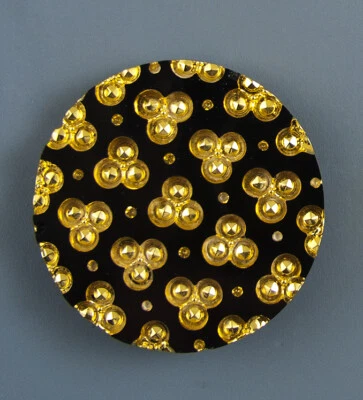 LARGE DECORATIVE GLASS CLOTHING BUTTON - Image 1 of 4
