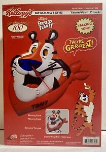 Tony The Tiger Kellogg's Frosted Flakes  100th Anniversary Collection Clock NIB