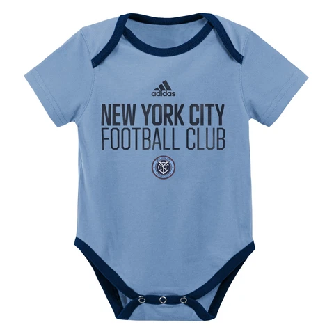 adidas New York City FC MLS Infant (12M-24M) Creeper & Shorts Set, Blue Cover
