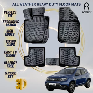Alfombrillas forros para Dacia Duster 2023-2024 4x2 alfombras de coche resistentes para todo tipo de clima - Imagen 1 de 9