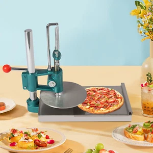 7.9"Pizza Dough Press Machine Stainless Steel Pizza Press Maker Hand Press Tool - Picture 1 of 18