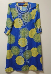 Vintage 1970's Kaftan/Caftan Italian Silk Rhinestone Jeweled Front - Picture 1 of 9