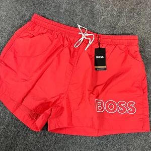 Hugo Boss Men's Mooneye Swim Trunks | Lined | Outline Logo | L3" Red XXL NWT - Picture 1 of 10