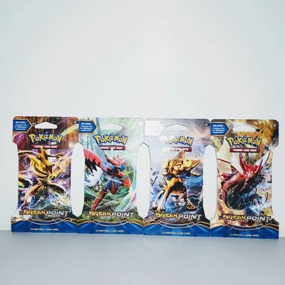 Pokémon: XY Breakpoint - Sleeved Booster Packs Full Art Set of 4 Sealed - Image 1 of 2