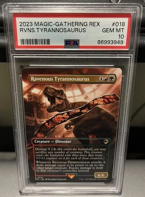 2023 MTG REX Ravenous Tyrannosaurus #018 PSA 10 - Image 1 of 2