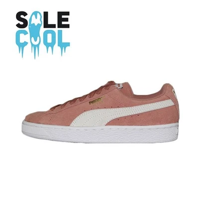 彪马麂皮绒经典 Xxi 系带柔软粉红色女式运动鞋 355462-56 — 第 1/4 张图片