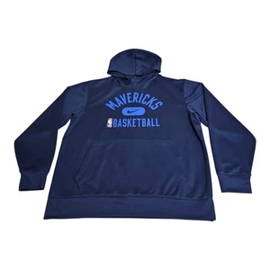 Nike Dallas Mavericks Hoodie Mens Large Blue Dri-Fit Pullover Basketball NBA - Picture 1 of 7