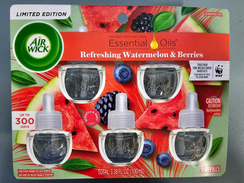 Air Wick Plug-In Scented Oil Air Freshener Refills Watermelon and Berries, 5 ct - Image 1 of 1