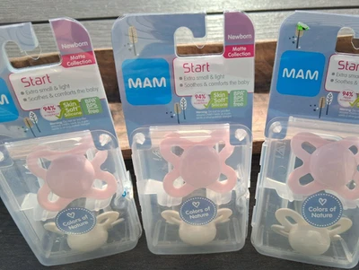  MAM Original Start Newborn 2 Pack-lot Of 3 (6 total)  Newborn colors of nature - Image 1 of 2