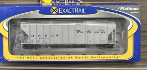 Tolva cubierta ExactRail Platinum HO EP-80195-4 PS-2CD 4427 D&RGW NUEVA EN CAJA - Imagen 1 de 3