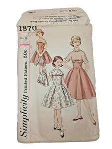 Simplicity 1870 Sewing Pattern Dress and Jacket   Size 10 Cut & counted  1950's - Picture 1 of 10