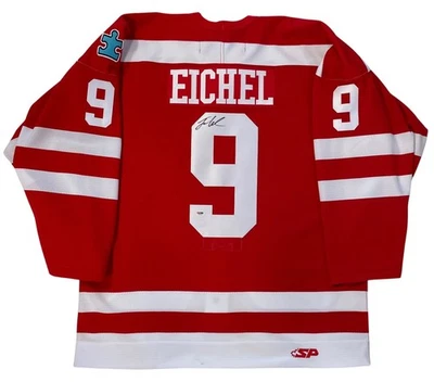 JACK EICHEL SIGNED AUTHENTIC BOSTON UNIVERSITY JERSEY PSA/DNA COA 52 - Image 1 of 4