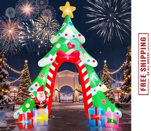 Kalolary 12FT Christmas Inflatable Archway Outdoor Decorations Xmas Tree Arch... - Picture 1 of 7