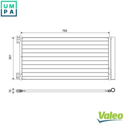 CONDENSER AIR CONDITIONING 822637 FOR RENAULT TRAFIC/III/Bus/Van FIAT 2.0L 4cyl - Image 1 of 4