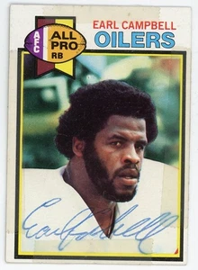 1979 Topps Earl Campbell Signed Auto Autograph #390 Rookie RC Tape - Picture 1 of 1