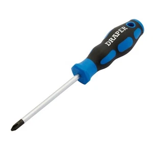 Draper Soft Grip Cross Slot Screwdriver No.2 x 100mm – Chrome Vanadium Blade - Picture 1 of 1
