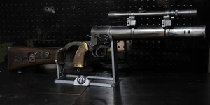 Garf Trader: Soporte de exhibición Boba Fett ESB EE-3 Carabina Rifle Portafle Star Wars - Imagen 1 de 5