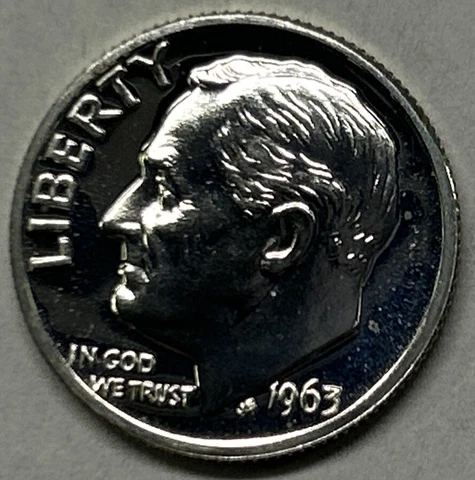 1963 Proof Roosevelt Dime Cover