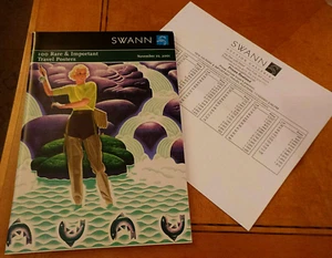 Swann Galleries Travel Posters Auction Catalog 2001 w Sale Results 100 Rare NF - Picture 1 of 7