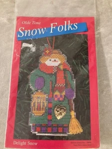 Snow Folks Counted Cross Stitch Kit Delight Snow Snowman NEW SEALED - Picture 1 of 3