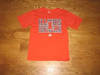 NEW Boys Adidas Illinois Fighting Illini Youth S/S T-Shirt Shirt Size L 14-16 LG - Image 1 of 3