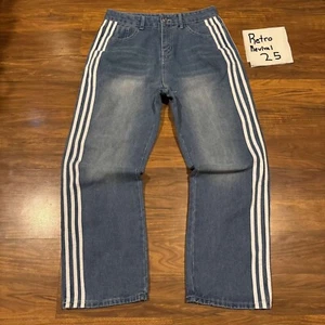 y2k vintage baggy washed wide leg faded skater denim jeans style2000s - size 30 - Picture 1 of 6