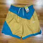 Nike DNA Men's 8" Woven Basketball Shorts Small Mineral Teal/Wheat Gold NWT