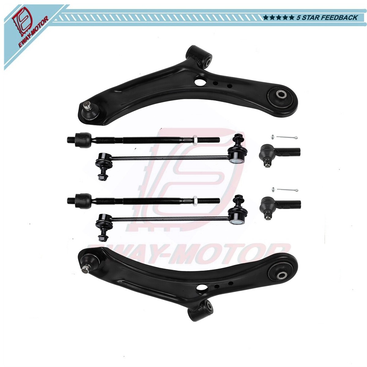 Suspension Kit 10pc Front Tie Rod Ends Control Arm For Ford Ranger Mazda B3000