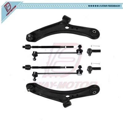 8x Fits Suzuki SX4 Front Control Arm w Ball Joints Tie Rod End Sway Bar End Link - Image 1 of 4