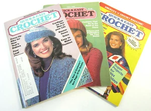 Quick & Easy Crochet Magazine Lot of 3 Pattern Booklets  - Picture 1 of 2