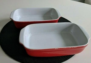 CERUTIL Stoneware Portugal Set of 2 baking dishes 8",micro, dishwasher,oven safe - Picture 1 of 4