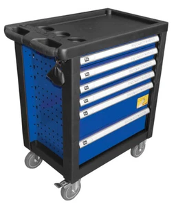 CARRELLO PORTA UTENSILI 6 CASSETTI BLU CON 171 UTENSILI FM53447 FERMEC - Picture 1 of 11