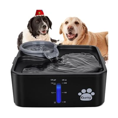 Fuente de agua para perros Kastty de 2 galones ultra grande/ancha para mascotas sin BPA pre... Foto 1 de 4