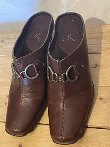 OK Brown-Whitney- mule 3” heel size 8.5 - Picture 1 of 7
