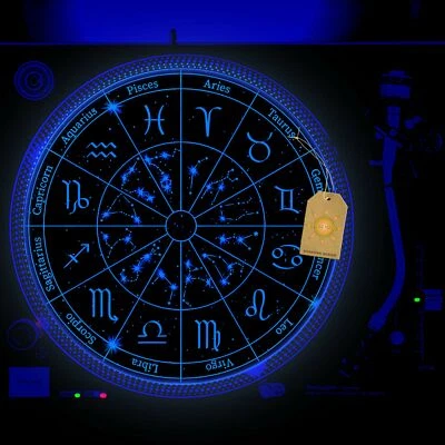 Astological Horoscope Turntable Slipmat GLOW BLACKLIGHT 12 inch - Image 1 of 2