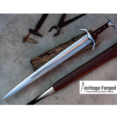 Espada lista para la batalla - Espada hecha a mano de 24 pulgadas - Caza, táctica, supervivencia de combate Foto 1 de 4