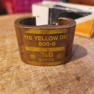 ONE NEW -54775 Thomas & Betts CU C-Tap, 250-500 kcmil, YELLOW, 115H SHIPS FREE - Picture 1 of 4