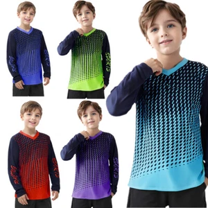 Boy Sweatshirt Paintball Blouse Thermal T-shirt Training Top Football Jersey - Picture 1 of 60